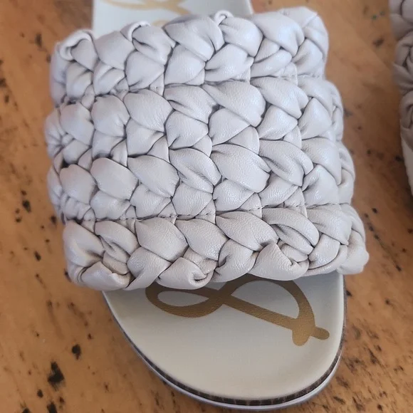 Sam Edelman Ainslie Braided Size 9.5 Slide Sandal Platform Desert Beige - Picture 5 of 10